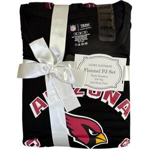 Arizona Cardinals Womens Flannel Pajama Set NFL Team Apparel Size XL Red Black